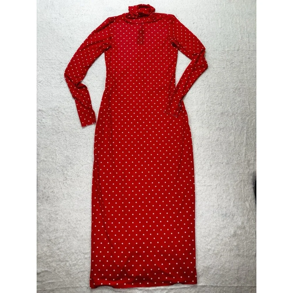 AFRM Didi Printed Long Sleeve Mesh Maxi Dress - Picture 1 of 8